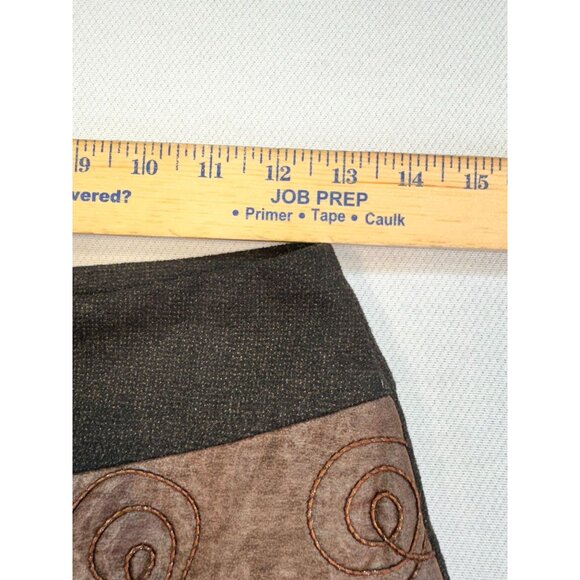 Vintage Baimijier Embroidered A-Line Skirt Size 7 Lace Hem Swirl Whimsical Goth - Picture 5 of 7